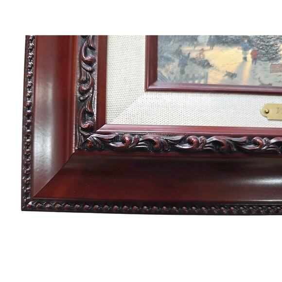 Thomas Kinkade Victorian Christmas -- 5 x 7" Brushwork (Brandy Frame) 2003 - Picture 7 of 10